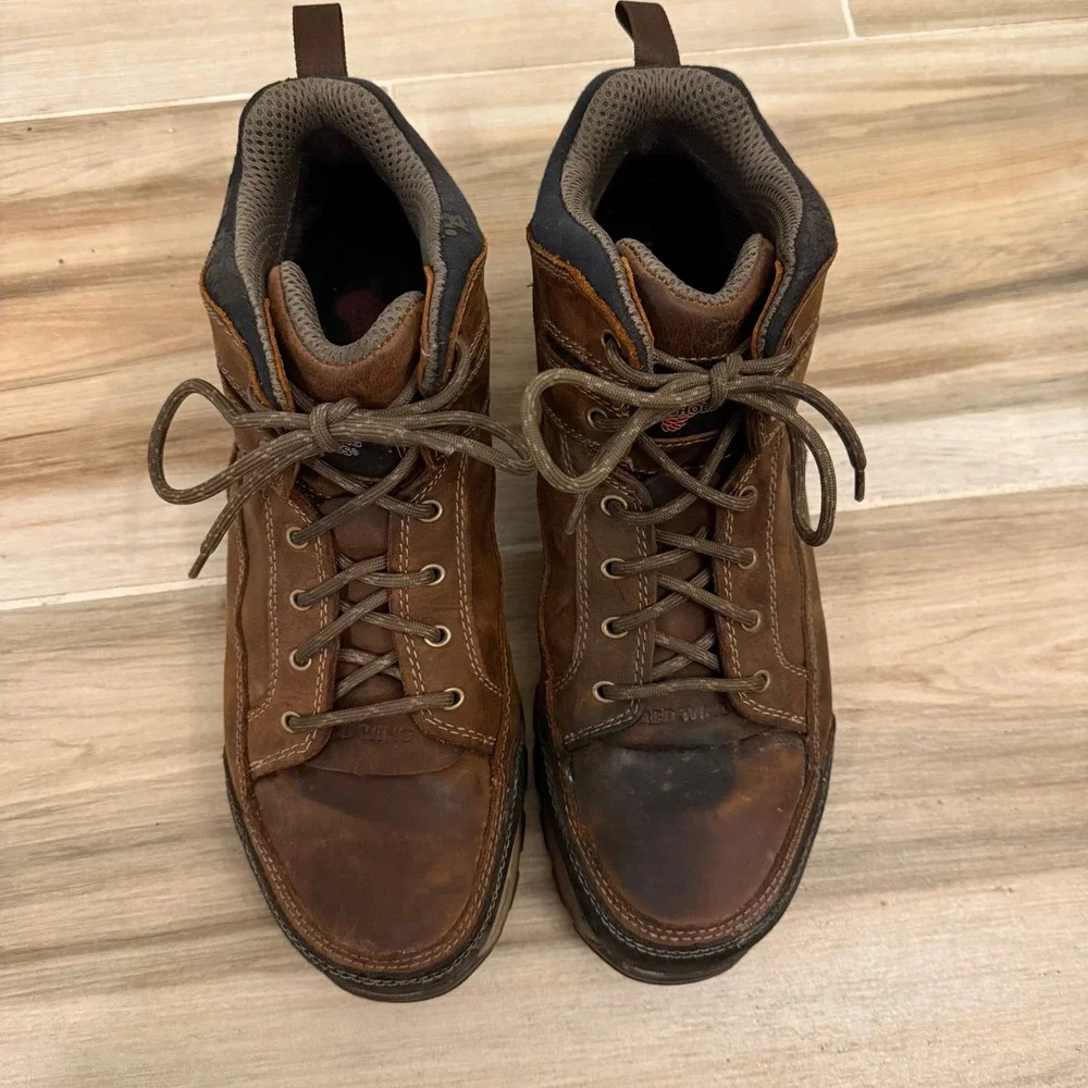 Red Wing TruHiker 6692 Safety Toe Work Boots Mens Brown Leather Size 11.5 D